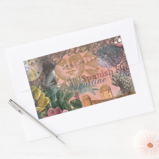 Alte Kunst Rechteckiger Aufkleber (Umschlag)