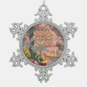 Alte Kunst Schneeflocken Zinn-Ornament (Vorderseite)