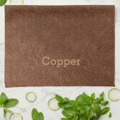 Alte Kupfer texturiert Minimal Geschirrtuch (Gefaltet)