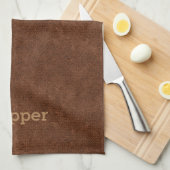 Alte Kupfer texturiert Minimal Geschirrtuch (Viertel Falte)