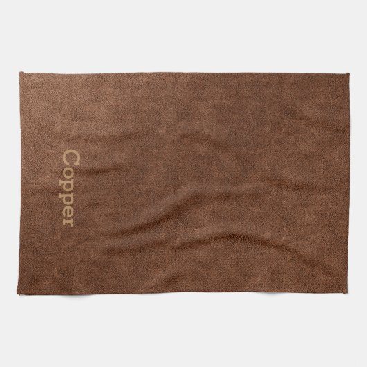 Alte Kupfer texturiert Minimal Geschirrtuch (Horizontal)