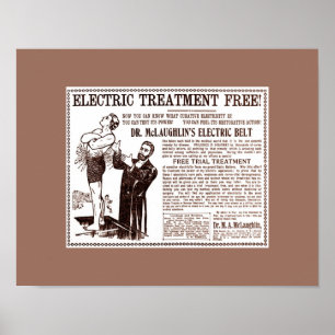 Alte Kuren: Dr. McLaughlins ELEKTRISCHE BELT AD Poster