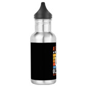 Alte Lady-Hund-Warnung Retro Edelstahlflasche (Links)
