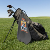 Alte Lady-Hund-Warnung Retro Golfhandtuch (Gras)