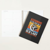 Alte Lady-Hund-Warnung Retro Planer (Anzeige)