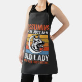Alte Lady-Hund-Warnung Retro Schürze (InSitu)