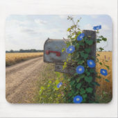 Alte Landbriefkasten mit Prunkwinden Mousepad (Vorne)