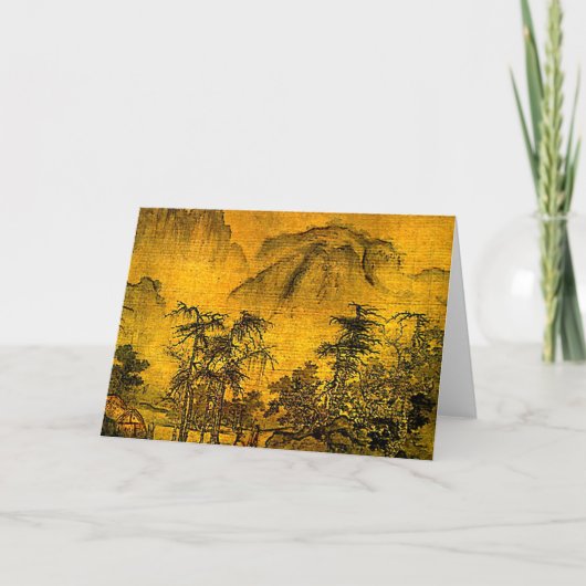 Alte Landschaft Feiertagskarte (Vorderseite)