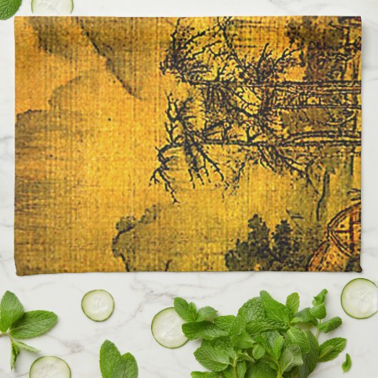 Alte Landschaft Handtuch (Gefaltet)