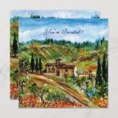 ALTE LANDSCHAFT LANDSCHAFT, gelb-weiß Einladung (Vorne/Hinten)