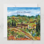 ALTE LANDSCHAFT LANDSCHAFT, gelb-weiß Einladung (Vorderseite)