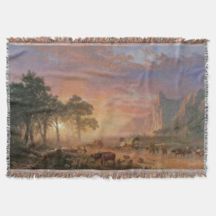 Alte Landschaft, Oregon Trail von Bierstadt Decke
