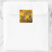 Alte Landschaft Quadratischer Aufkleber (Tasche)