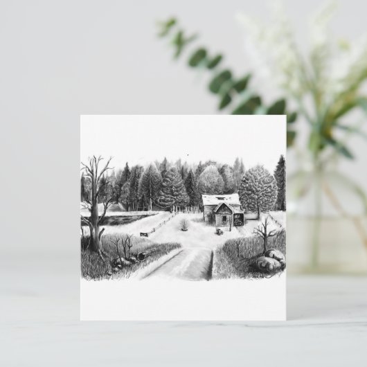 Alte Landstraße Danke Karte (Stehend Vorderseite)