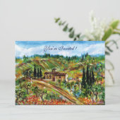 ALTE LANDWIRTSCHAFT, OLIVENBÄUME IN DER TUSKANISCH EINLADUNG (Stehend Vorderseite)