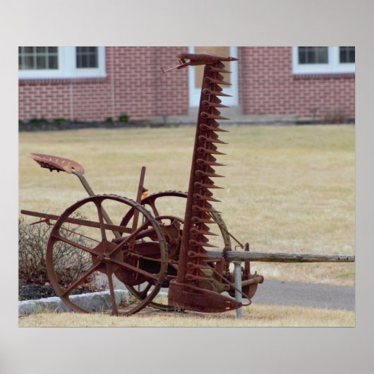 Alte landwirtschaftliche Ausrüstung Poster (Vorne)