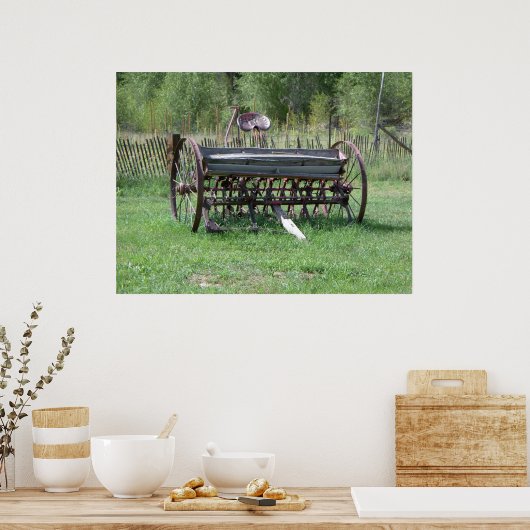 Alte landwirtschaftliche Ausrüstung Poster (Küche)