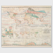 Alte Landwirtschaftliche Landkarte (1854) Geschenkpapier (Flach)