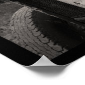 Alte landwirtschaftliche Zugmaschine Poster (Ecke)