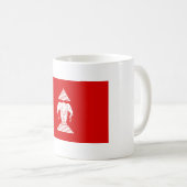 Alte Lao-Flagge Kaffeetasse (VorderseiteRechts)