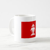 Alte Lao-Flagge Kaffeetasse (Vorderseite Links)