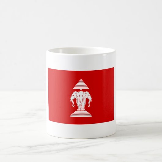 Alte Lao-Flagge Kaffeetasse (Mittel)