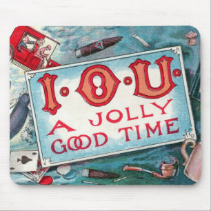 Alte Laster Party, Glücksspiel Trinken Rauchen Mousepad