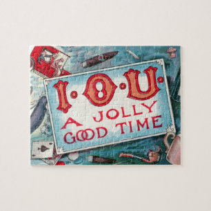 Alte Laster Party, Glücksspiel Trinken Rauchen Puzzle