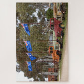 Alte Lastkraftwagen in Folge Puzzle (Vertikal)