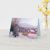 Alte Lastwagen Weihnachten Karte (Gelbe Blume)