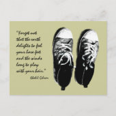 alte Laufschuhe Postkarte (Vorderseite)