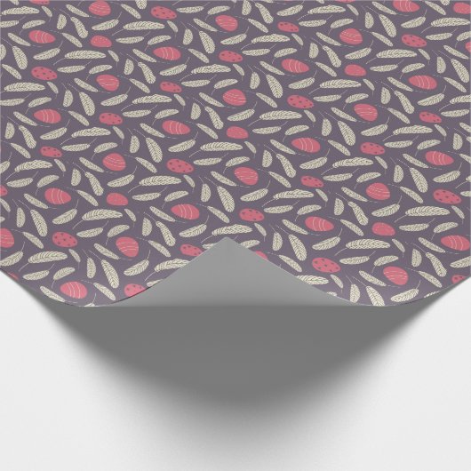 ALTE LAVENER UND CINNAMON SATIN CUSTOM EASTER GESCHENKPAPIER (Ecke)