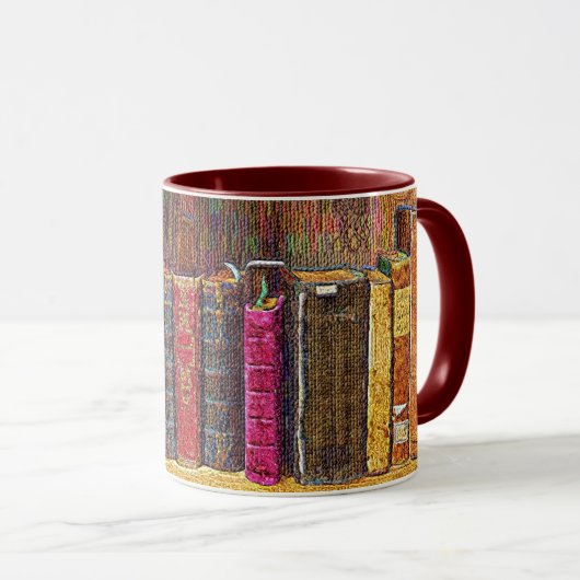 Alte Lederbücher-Tasse Tasse (VorderseiteRechts)