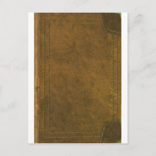 Alte Lederbuchseite Postkarte