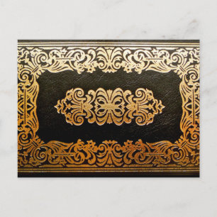 Alte Ledertasche Buchcover Postkarte