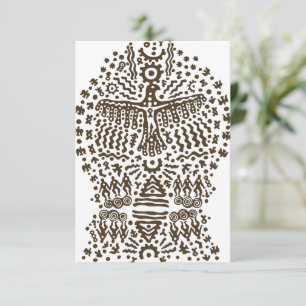 Alte Legende: Riesenvogel und Stammeszente Dankeskarte
