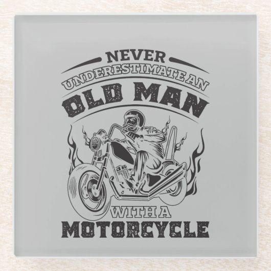 Alte Leidenschaft für Motorräder, Funny Glasuntersetzer (Vorderseite)