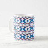 Alte lettische Schilder blau, rot, weiß Kaffeetasse (Vorderseite Links)