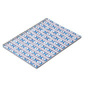 Alte lettische Schilder blau, rot, weiß Notizblock (Linke Seite)