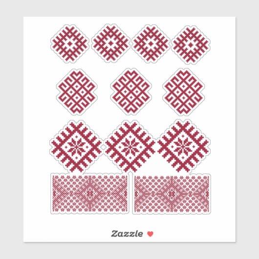 Alte lettische Symbole Jumis Morning Star Aufkleber (Blatt)