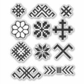 Alte lettische Symbole Jumis Star Cross Star Aufkleber (Vorderseite)