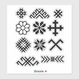 Alte lettische Symbole Jumis Star Cross Star Aufkleber