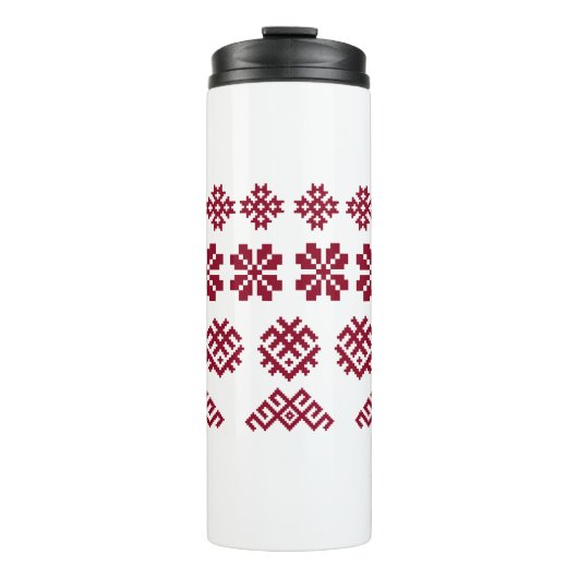 Alte lettische Symbole Sun Moon Star Jumis Thermosbecher (Vorderseite)