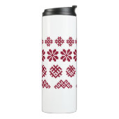 Alte lettische Symbole Sun Moon Star Jumis Thermosbecher (Nach links gedreht)