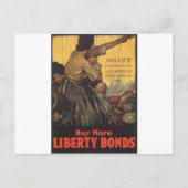 Alte "Liberty Bonds" US War Poster c. 1918 Postkarte (Vorderseite)