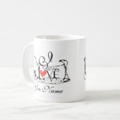 Alte Liebesbriefe Kaffeetasse (Vorderseite Links)