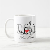 Alte Liebesbriefe Kaffeetasse (Links)