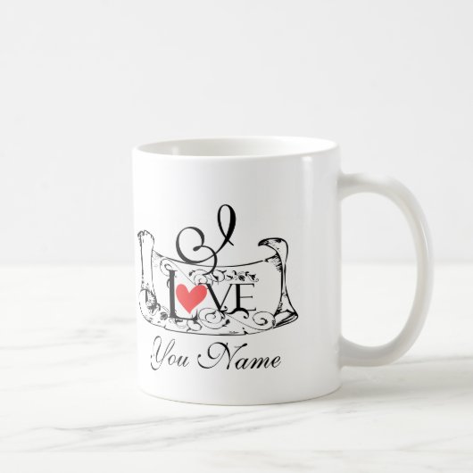 Alte Liebesbriefe Kaffeetasse (Rechts)