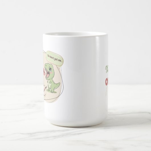 Alte Liebessprache. 🦖☕✨ Kaffeetasse (Mittel)