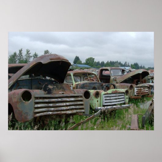 Alte LKW Canvas Print Poster (Vorne)